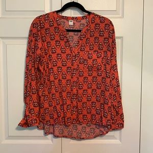 Coral & Blue Old Navy blouse. Size XS